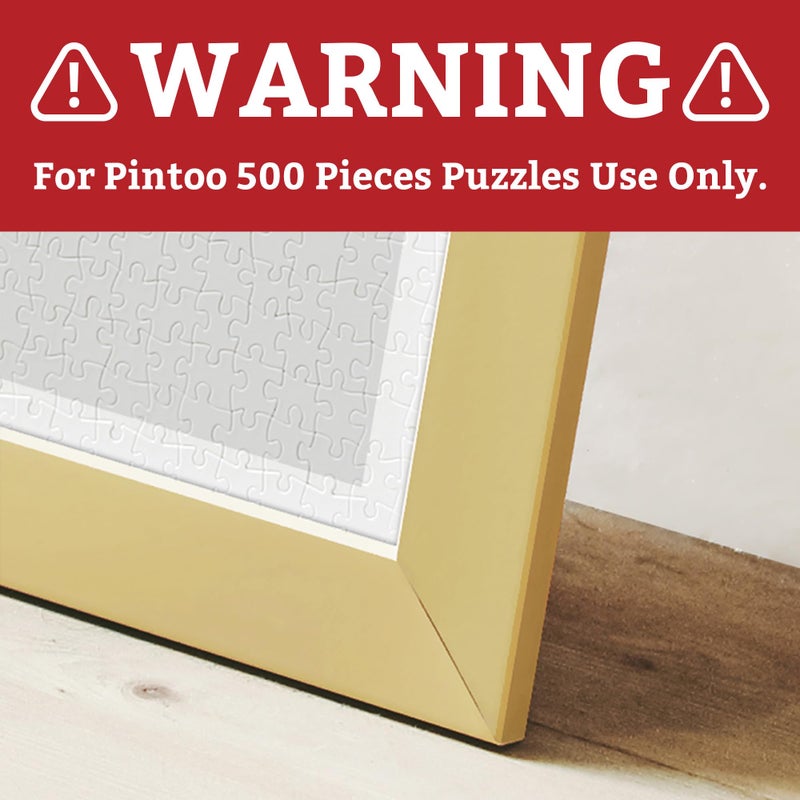 Pintoo إطار لغز بينتو مصمم خصيصًا لقطع لغز بينتو 500 فقط - بلوط - تجميع سهل بدون أدوات لا حاجة للصمغ - Image 2